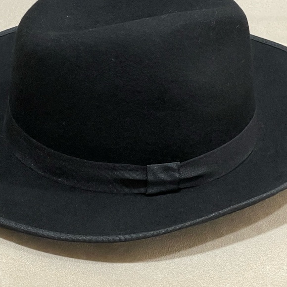 Vintage Elizabeth And James Wool Fedora Hat Women’s Black Retro Classic One Size - Picture 7 of 8